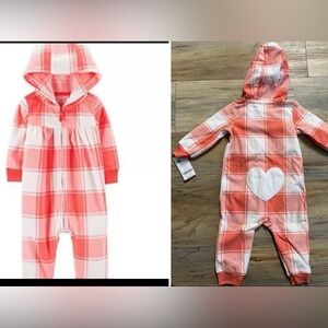 *NWT* Carter's - Size 9 Months - Fleece Hooded Jumpsuit MSRP $24